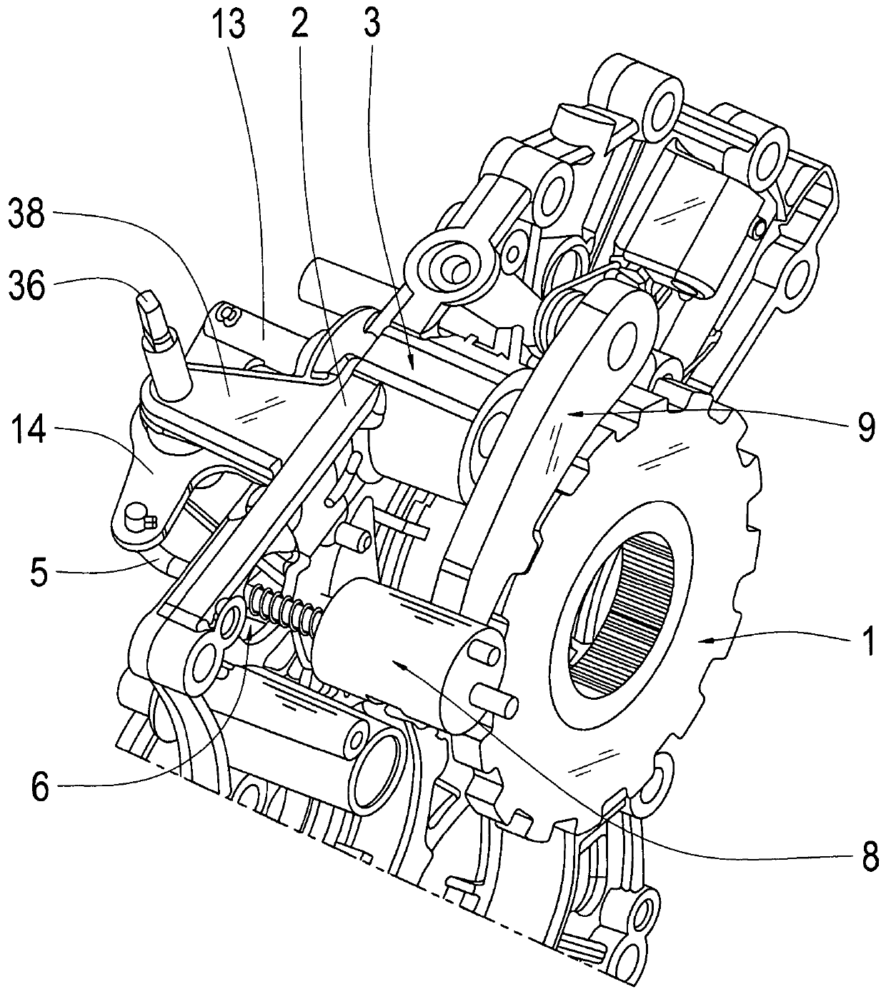 Arrangement of a Parking Lock in a Vehicular Transmission