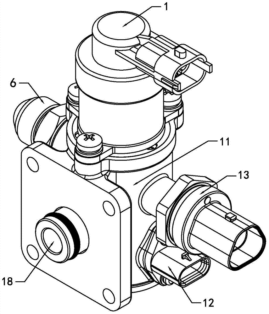Gas flow control valve for gas engine