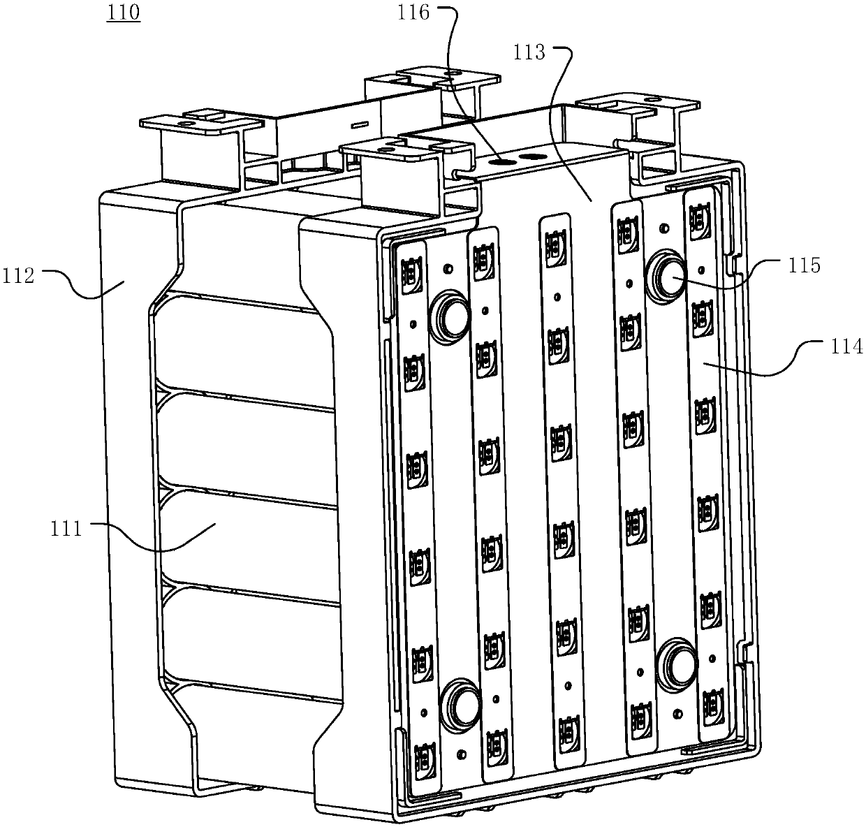 Cylindrical power battery module