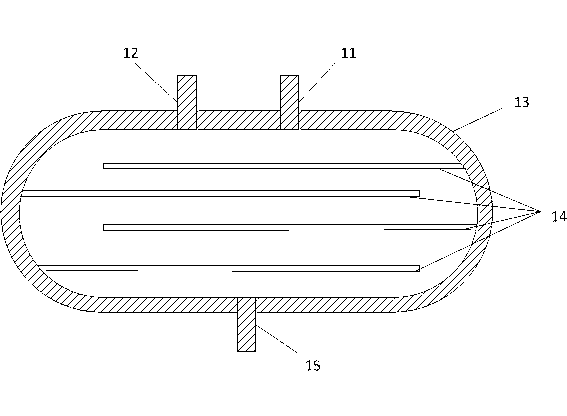 Gas mixing device for photovoltaic glass sputtering manufacture procedure