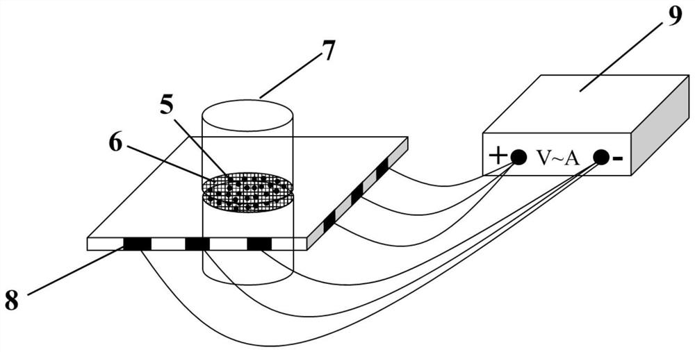 Device and method for repairing delamination damage of carbon fiber reinforced thermosetting resin matrix composite material