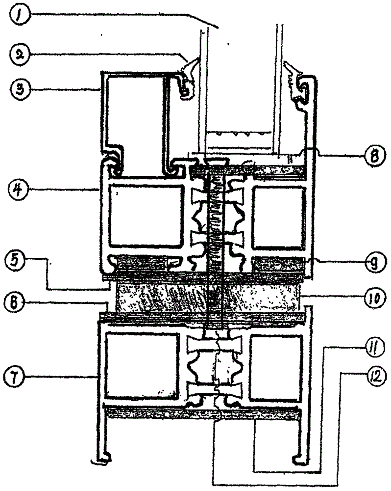 Novel antique all-rotary glass window assembly