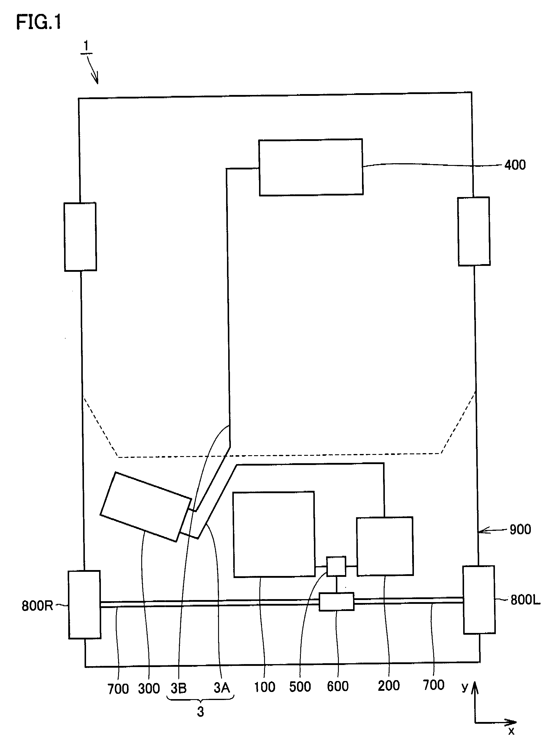 Connecting structure for connecting electrical apparatus and feeder terminal portion, and vehicle