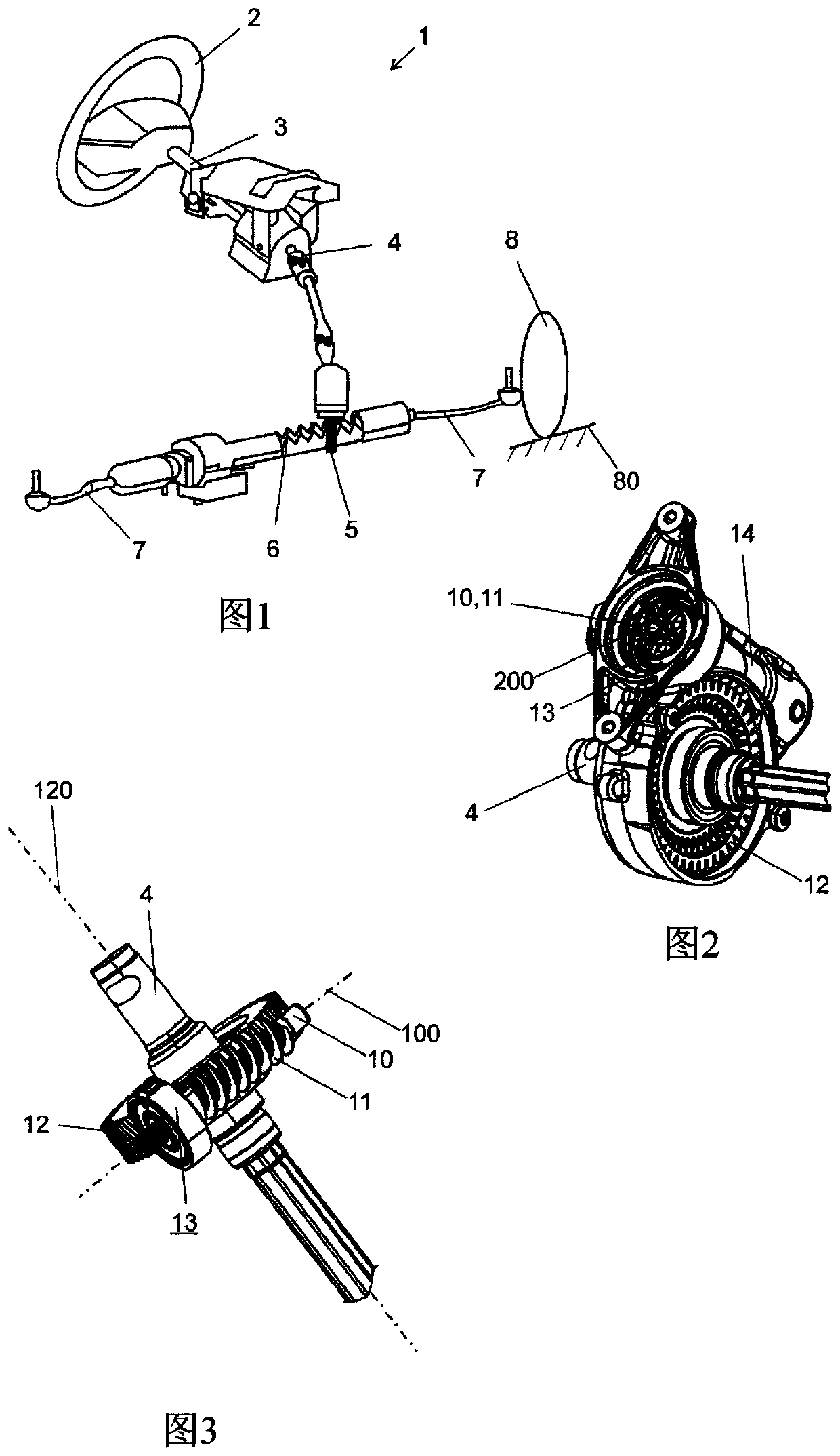 Electromechanical servo steering system having a spring-loaded bearing arrangement