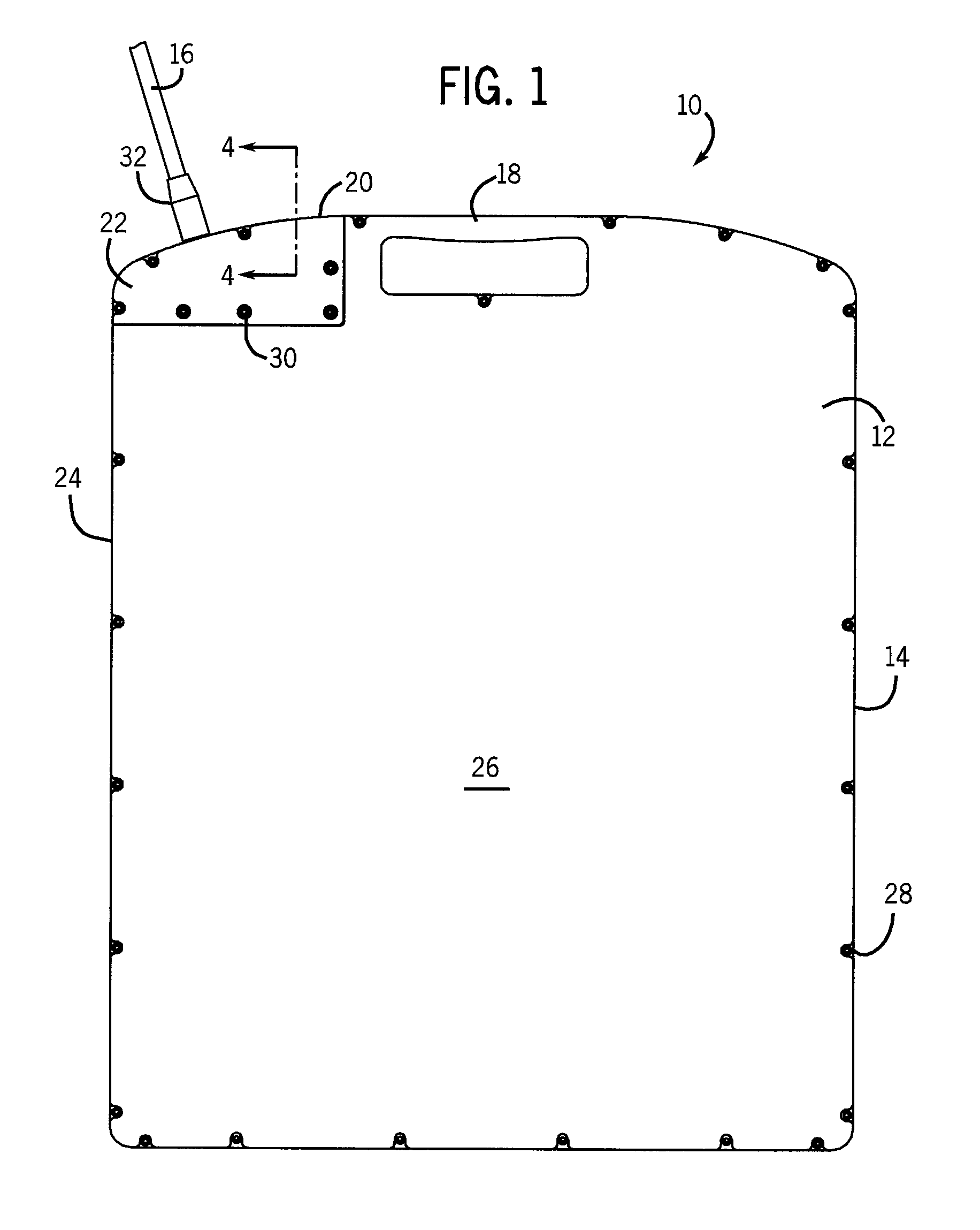 Digital radiography detector assembly with access opening