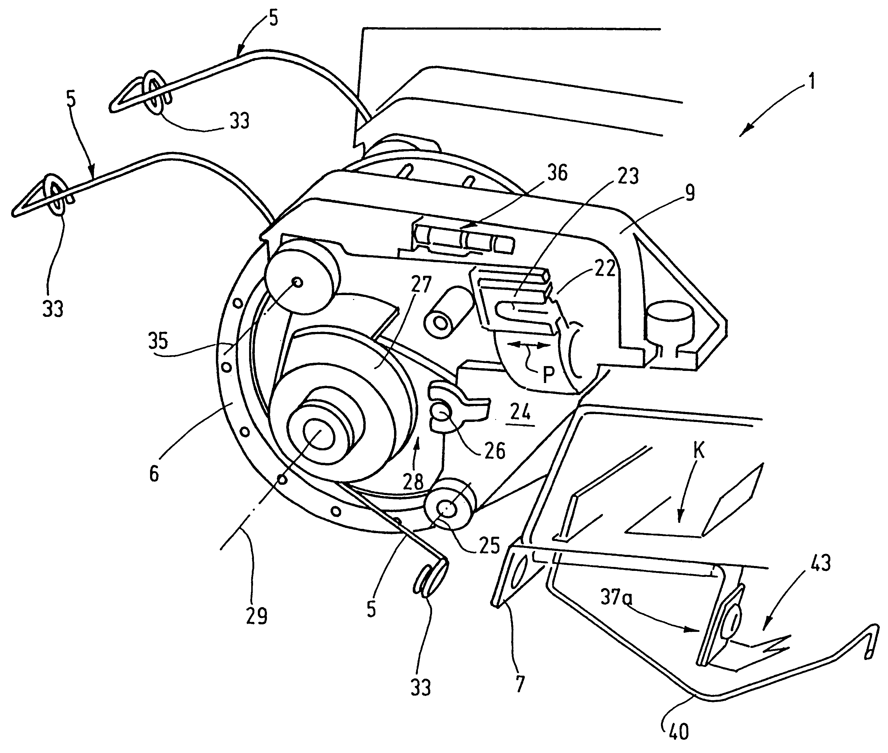 Friction feed wheel mechanism with vibration excitation