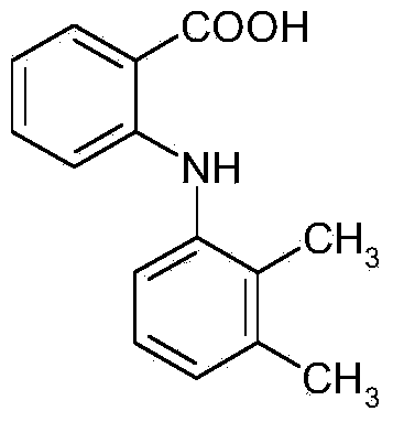 Mefenamic acid short-process synthesis preparation and refining method