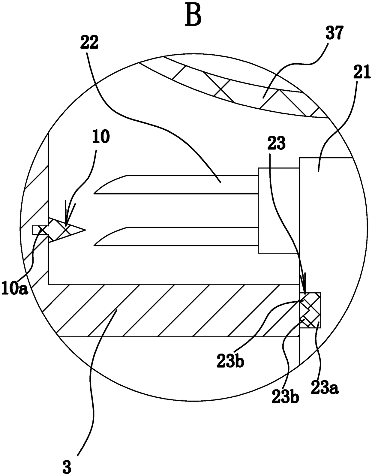 Dust removal mechanism of glass fiber cloth gluing device