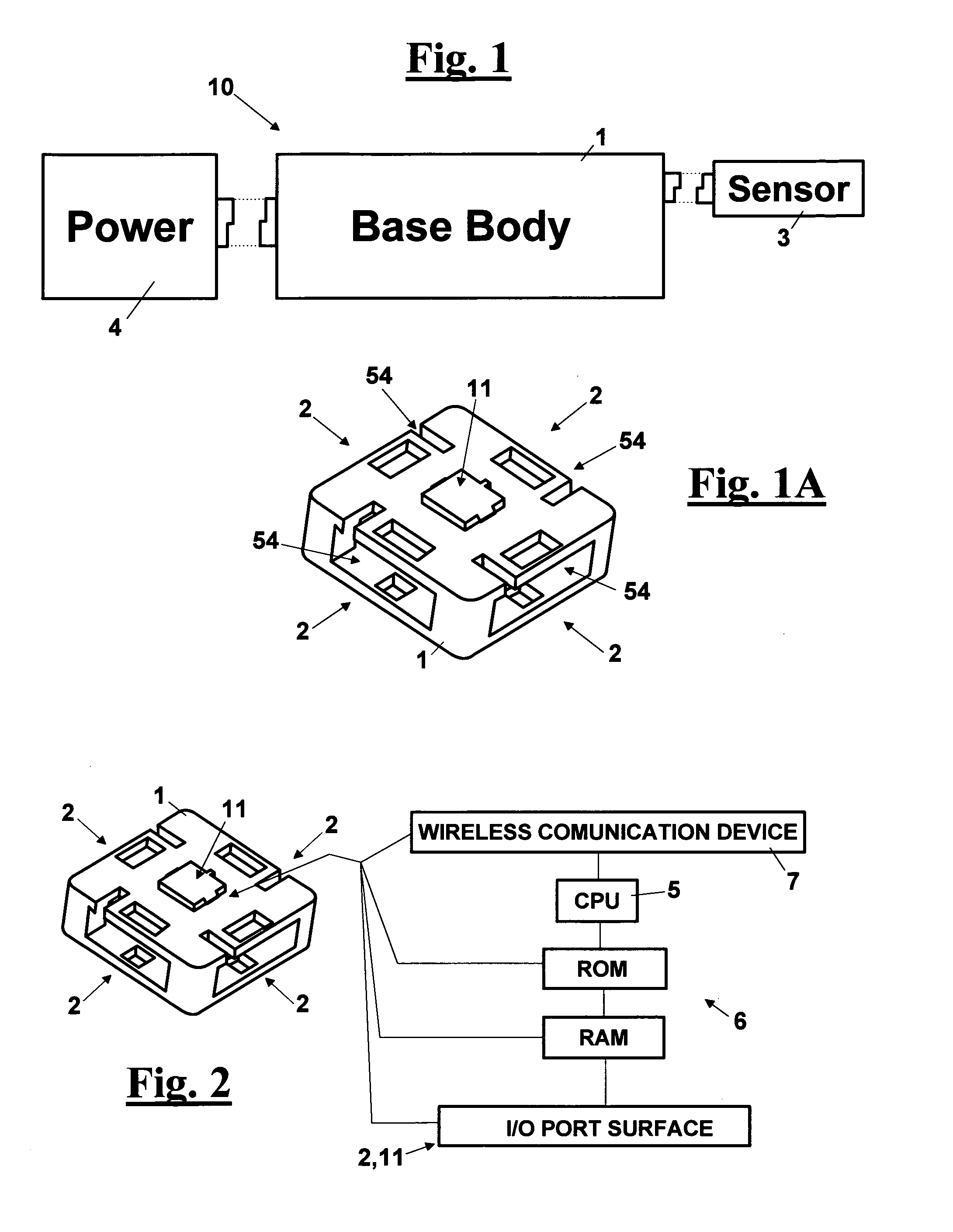 Support device for sensors and/or actuators that can be part of a wireless network of sensors/actuators