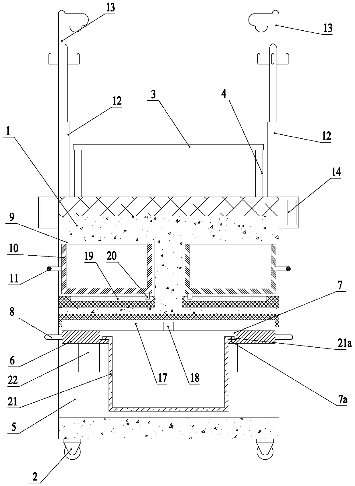 Movable puncture platform for pediatrics department