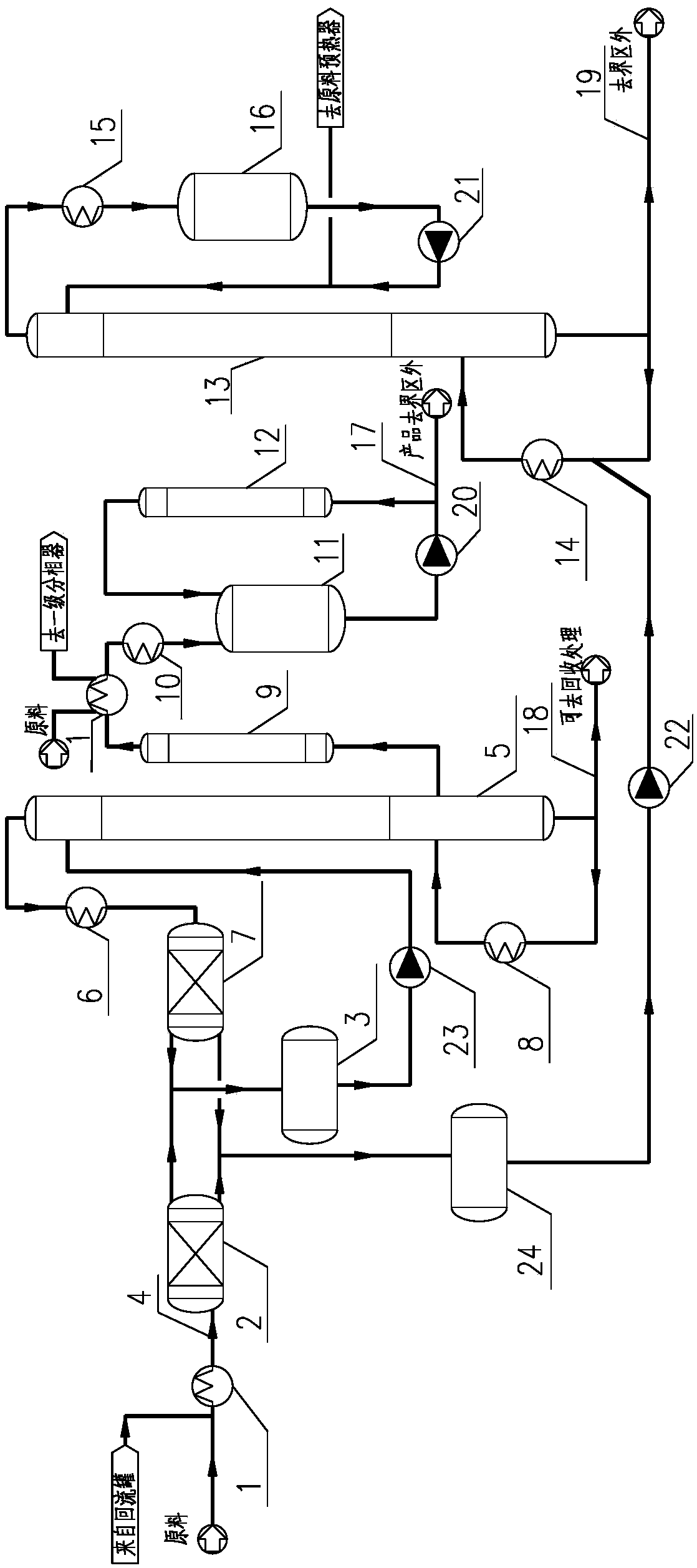 Technological method and apparatus for separating triethylamine in industrial waste solution