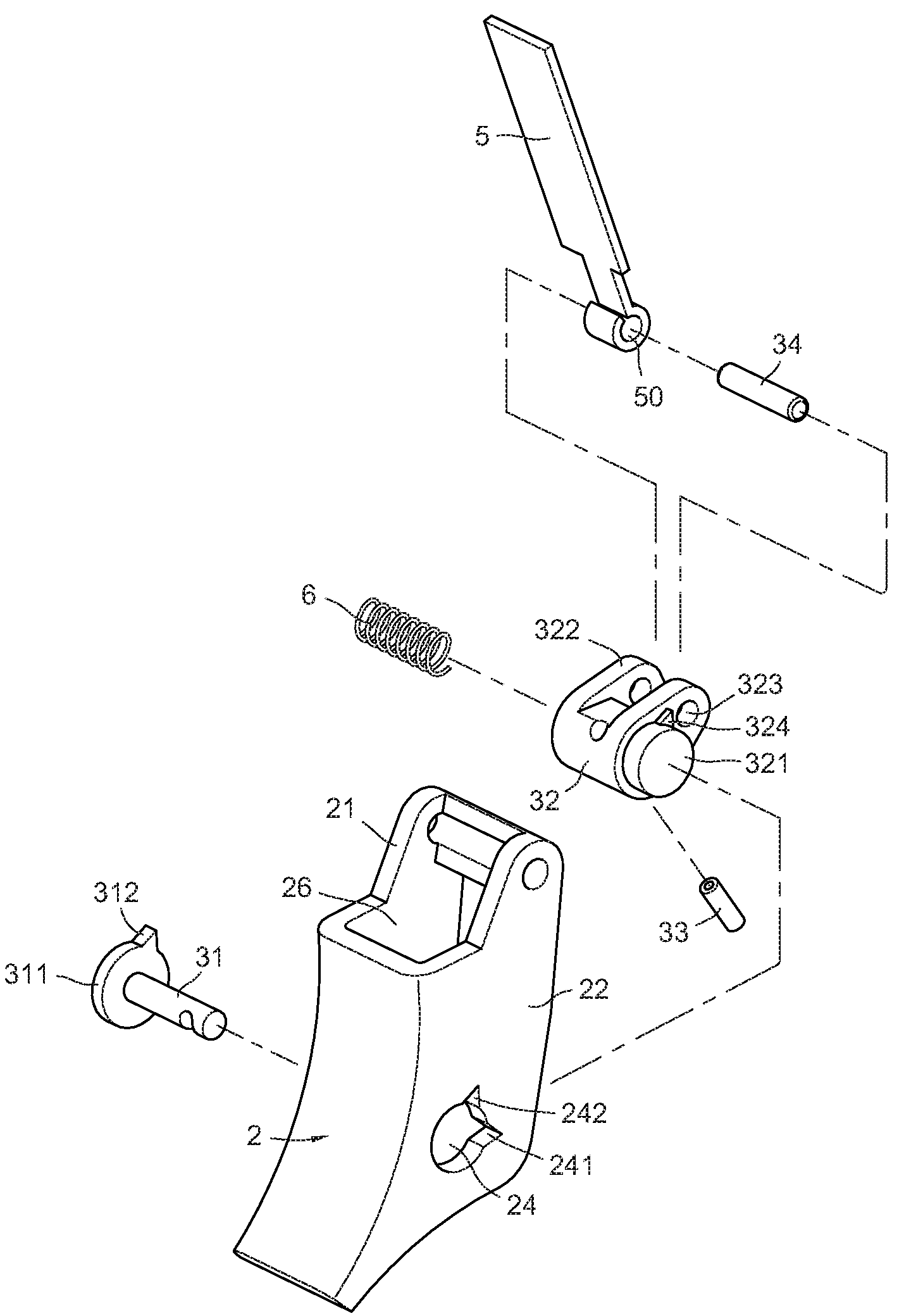 Trigger switch mechanism of nail gun