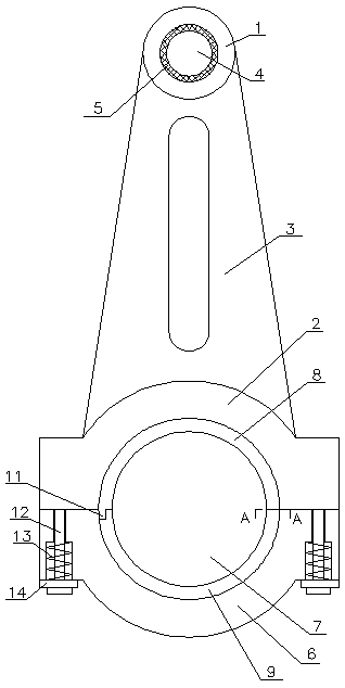 Connecting rod with bearing bush mounted easily