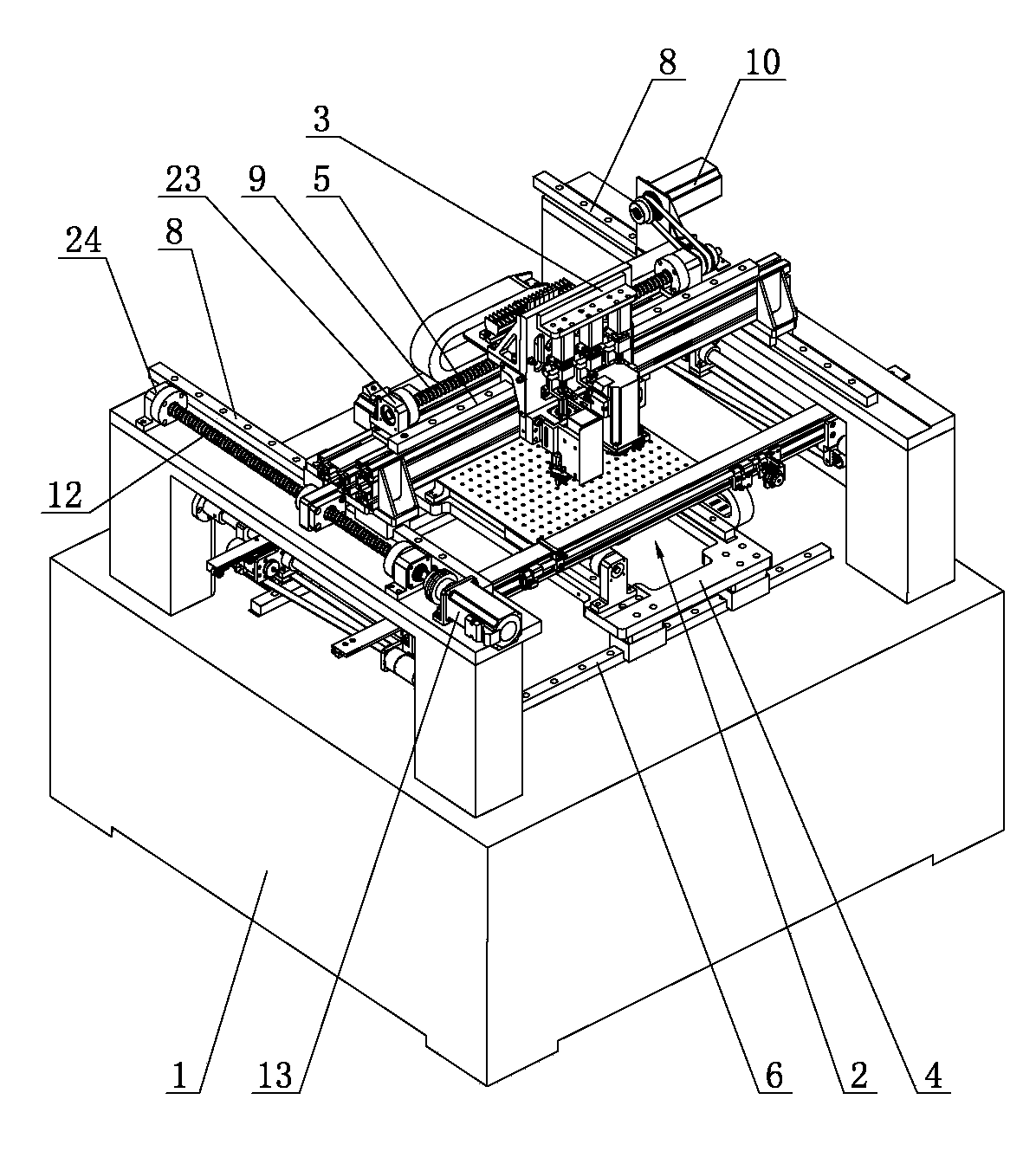 Translation mechanism of component inserter