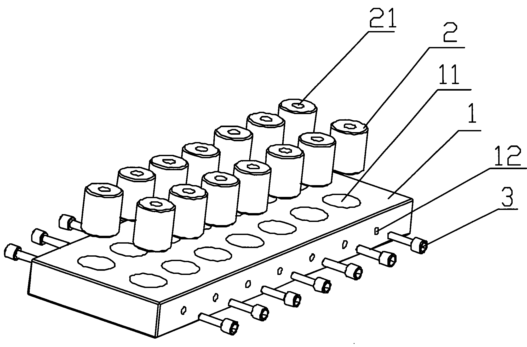 Positioning hole jig used in slow-silk thread cutting machine