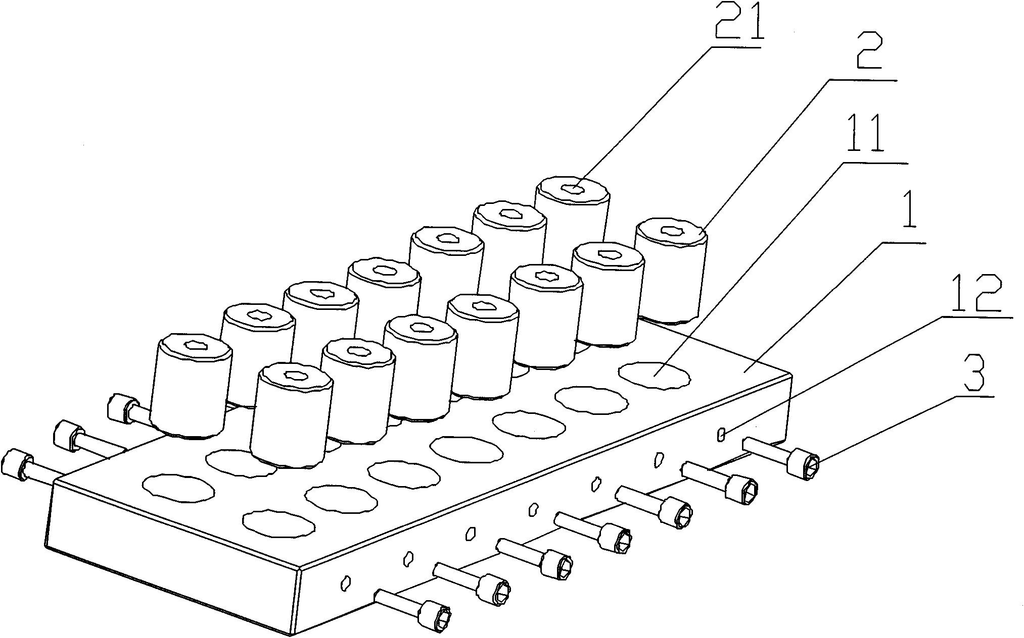 Positioning hole jig used in slow-silk thread cutting machine