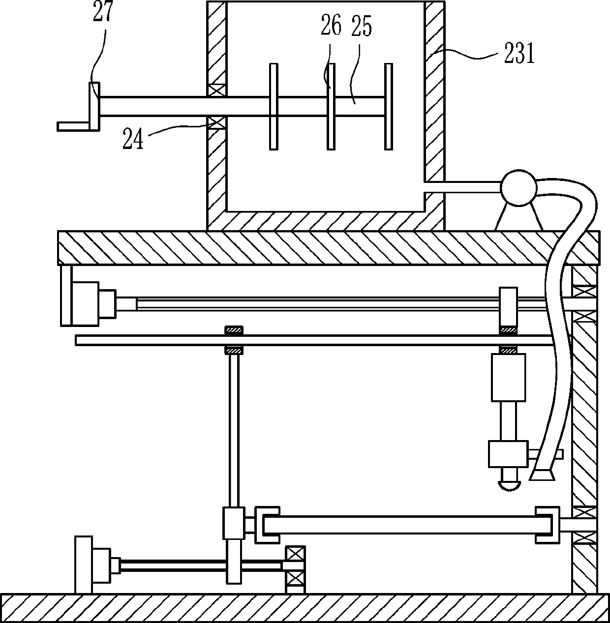 A kind of external derusting equipment specially used for chemical conveying pipes