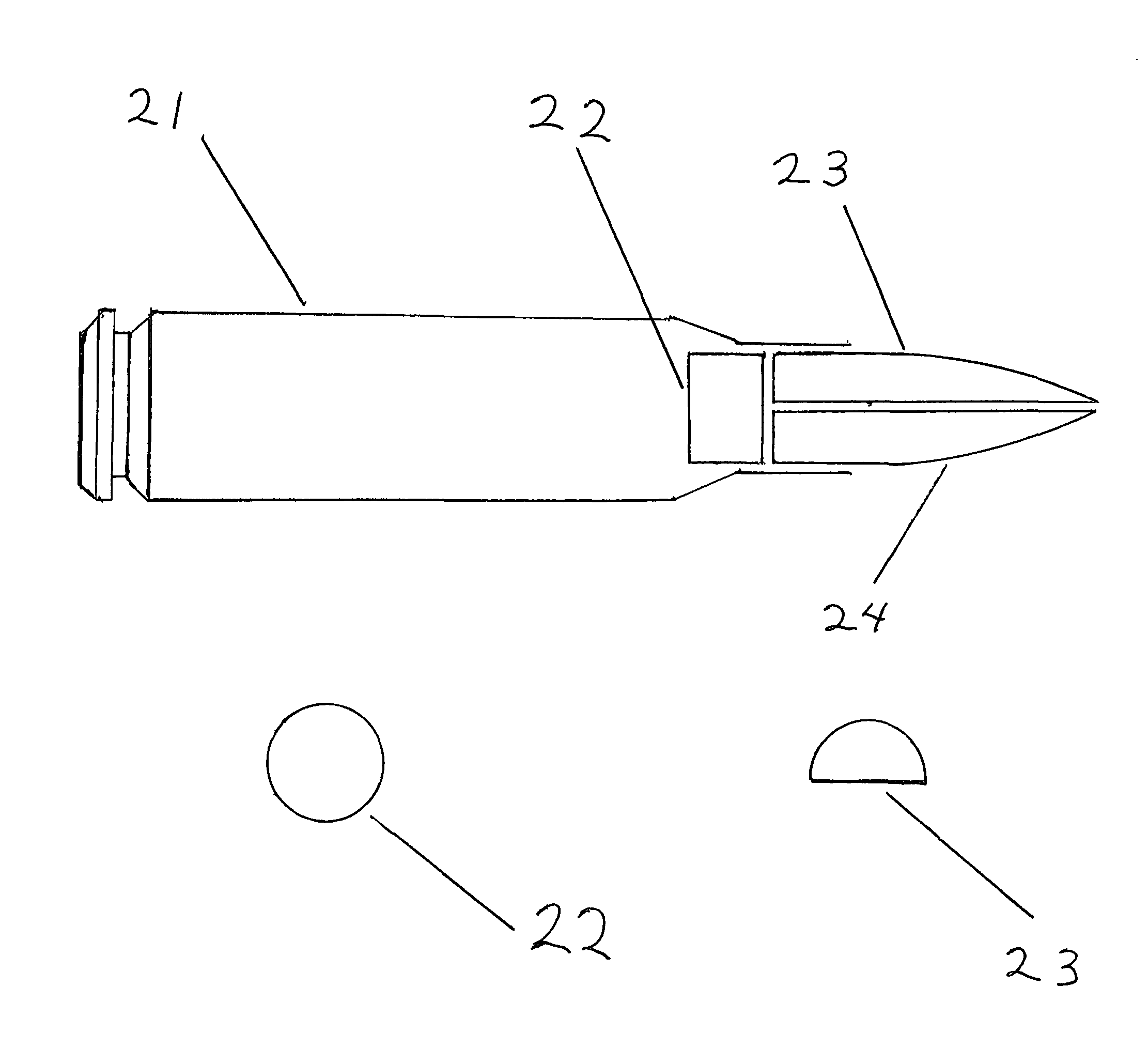 Gun firing method for the simultaneous dispersion of projectiles in a pattern