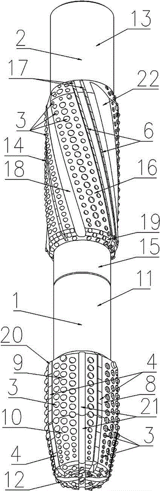 Double-layered casing windowing drillbit