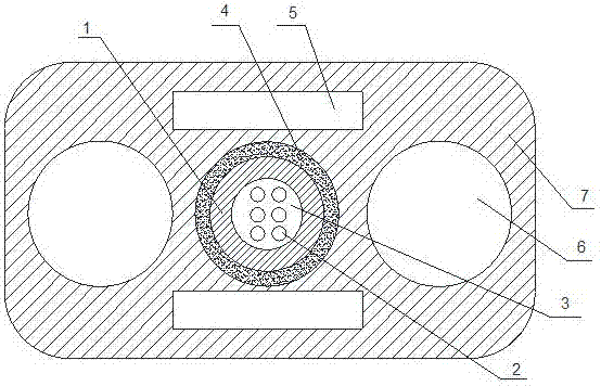 Radiation-resistant and bending-resistant reinforced optical cable