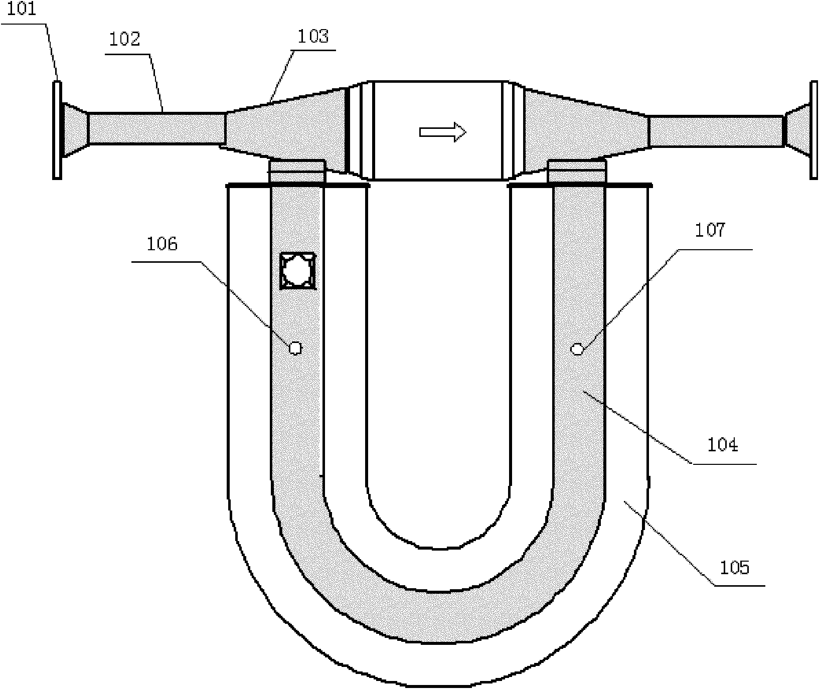 Method and device for cleaning mass flowmeter