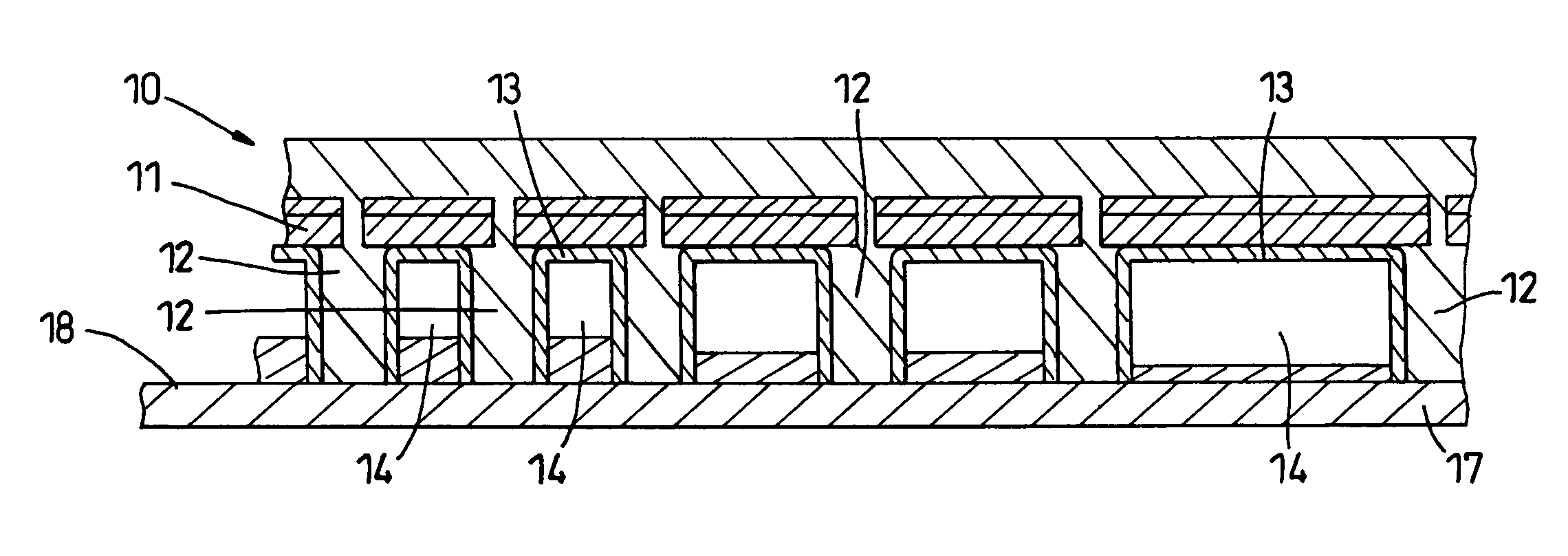 Method of forming a substantially closed void