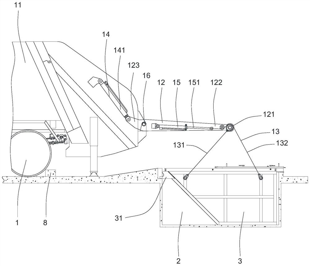 Garbage collection system and garbage transfer truck thereof