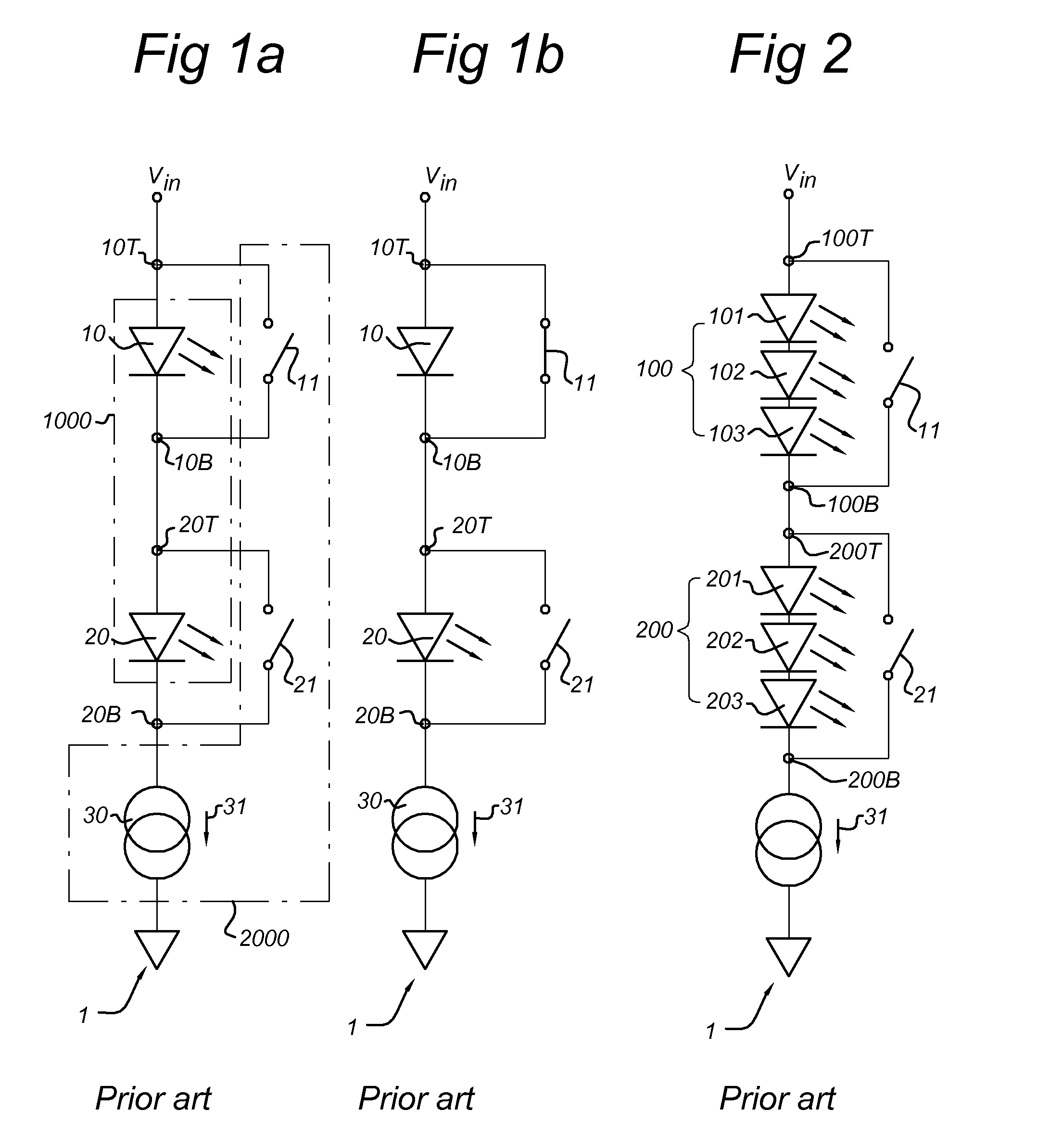 Light emitting diode (LED) arrangement with bypass driving