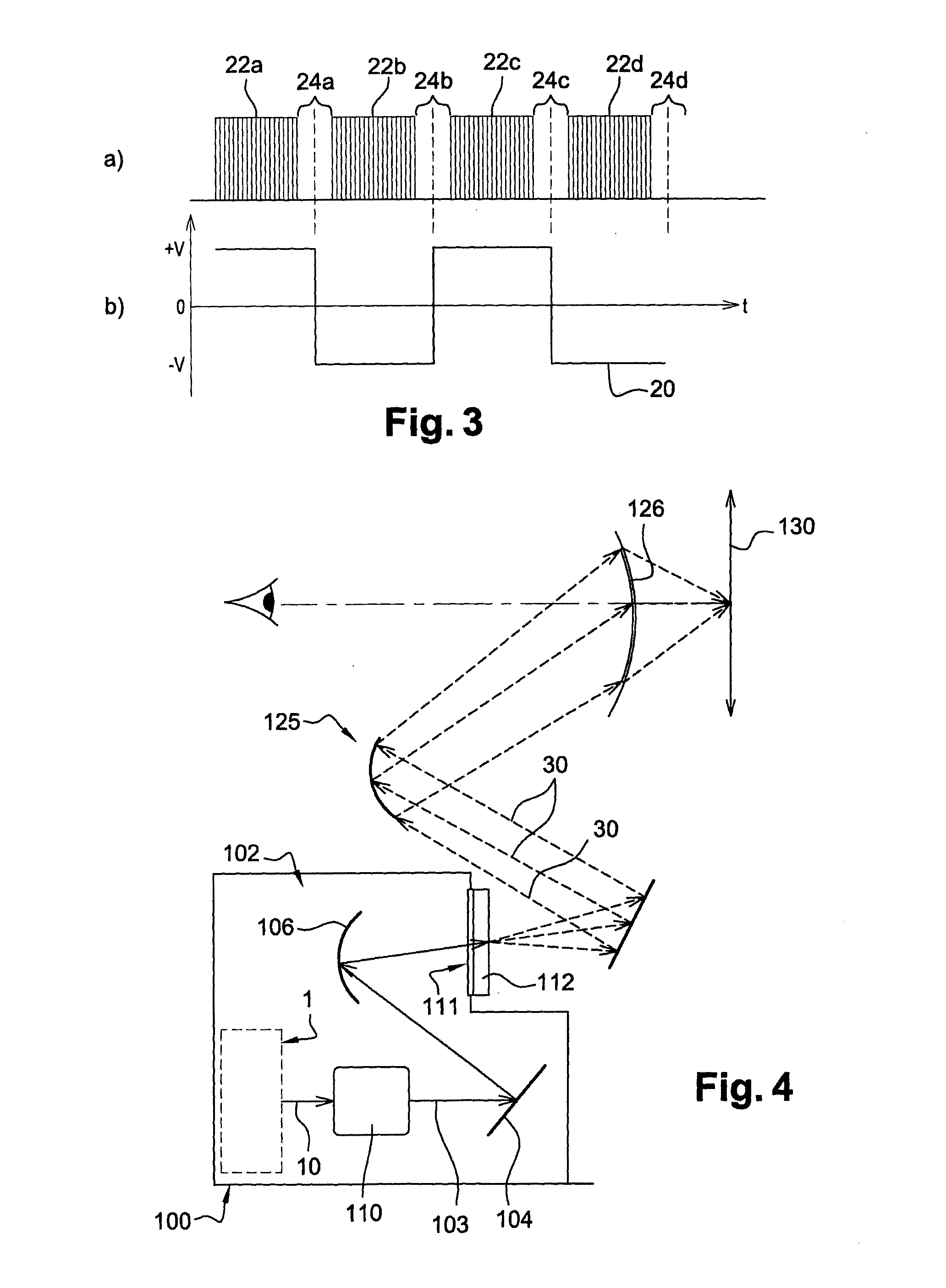 System and method for projecting an image and display using said system
