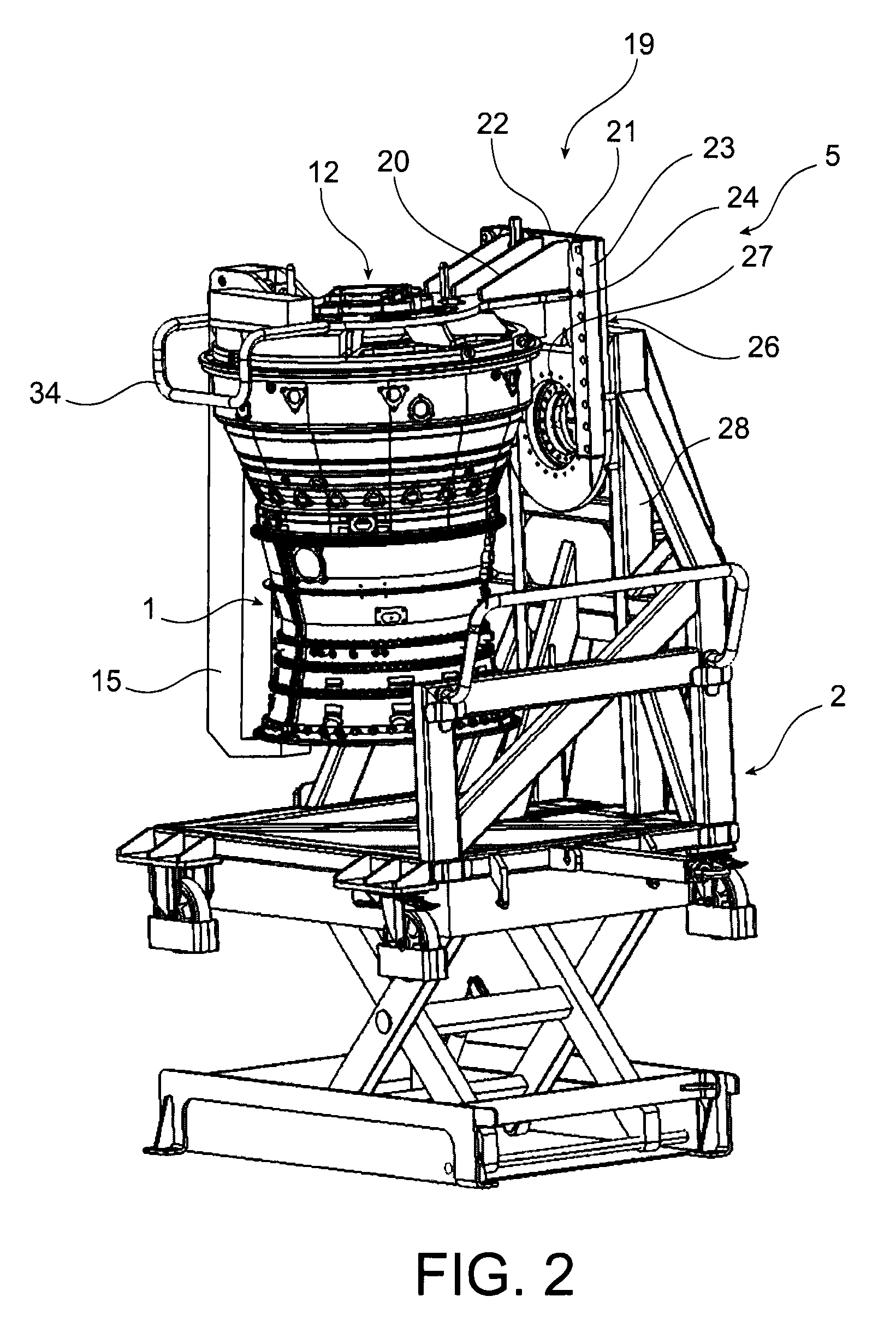 Aircraft engine module handling assembly
