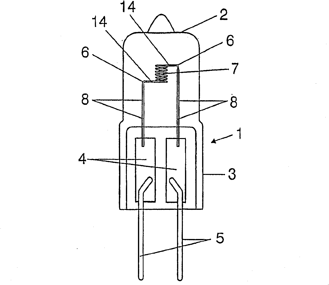 Light bulb containing an illumination body that contains carbide