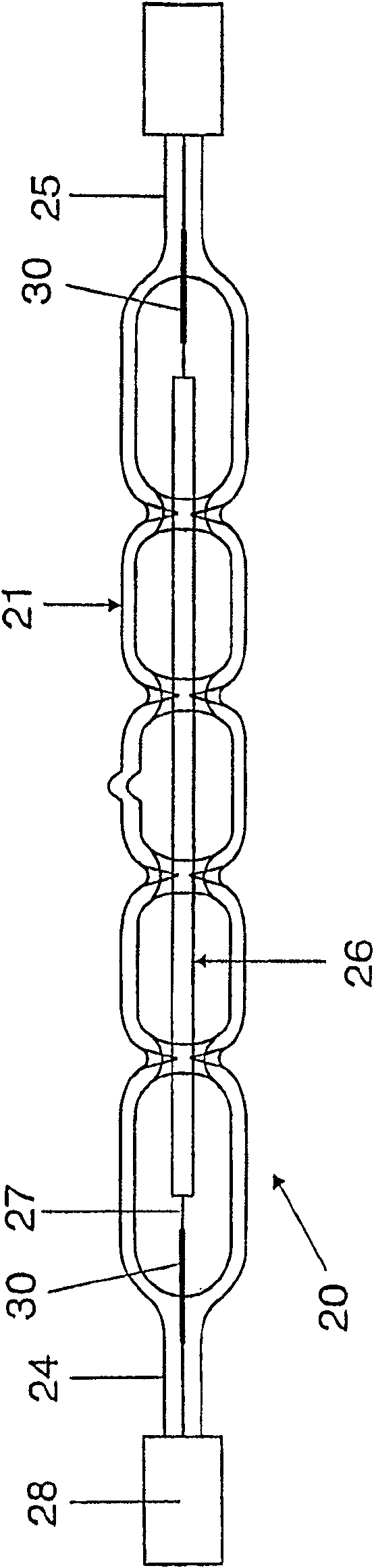 Light bulb containing an illumination body that contains carbide