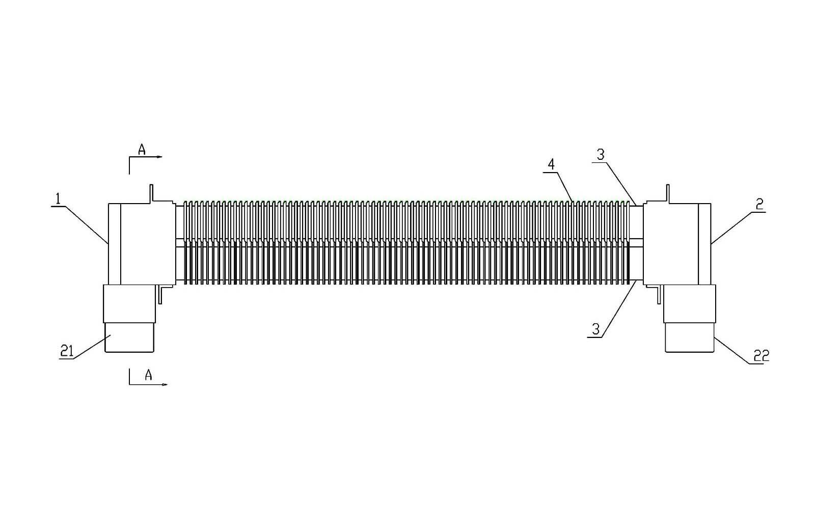 Fin-and-tube main heat exchanger for gas heating water heater and manufacturing method thereof