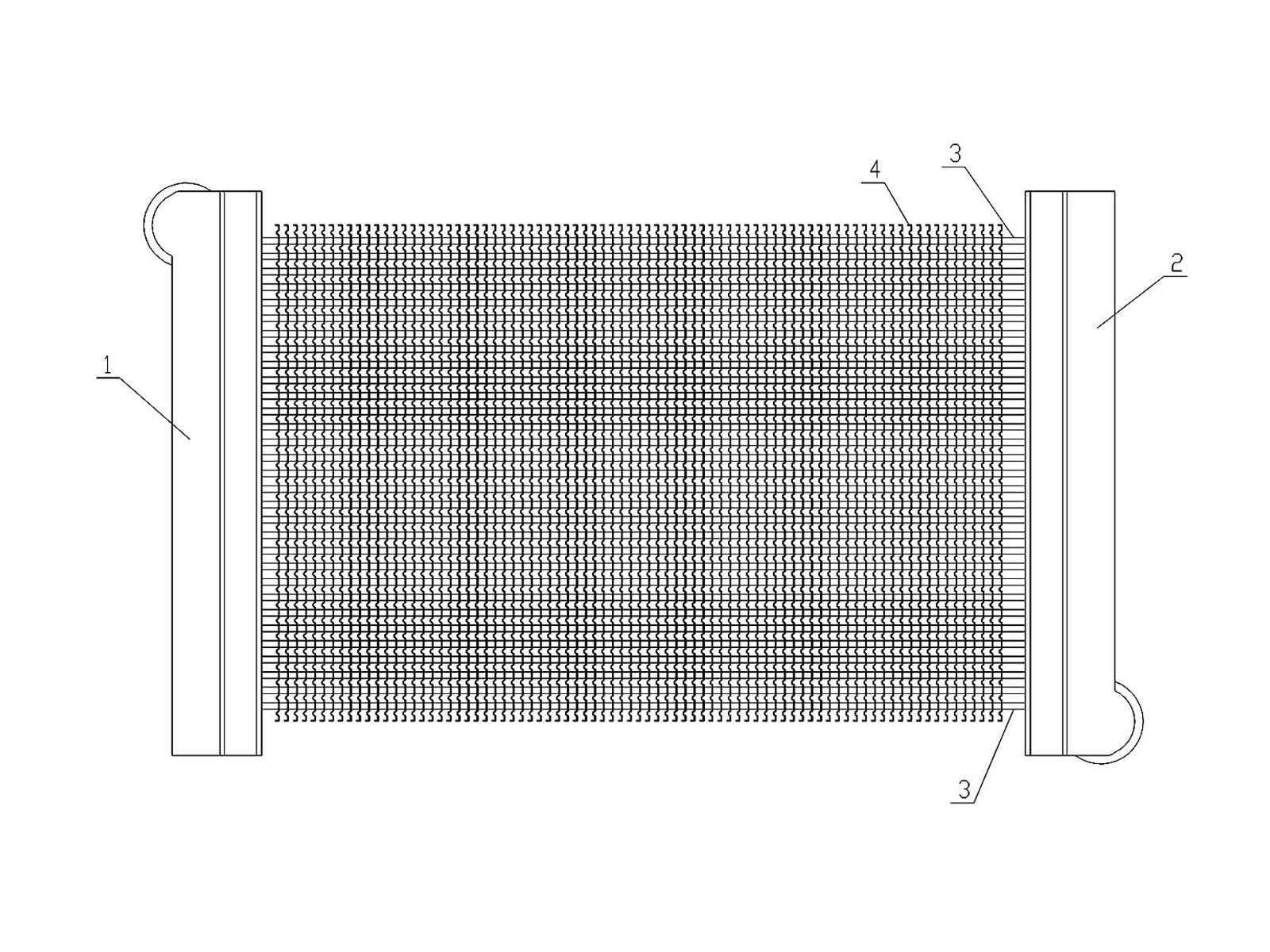 Fin-and-tube main heat exchanger for gas heating water heater and manufacturing method thereof