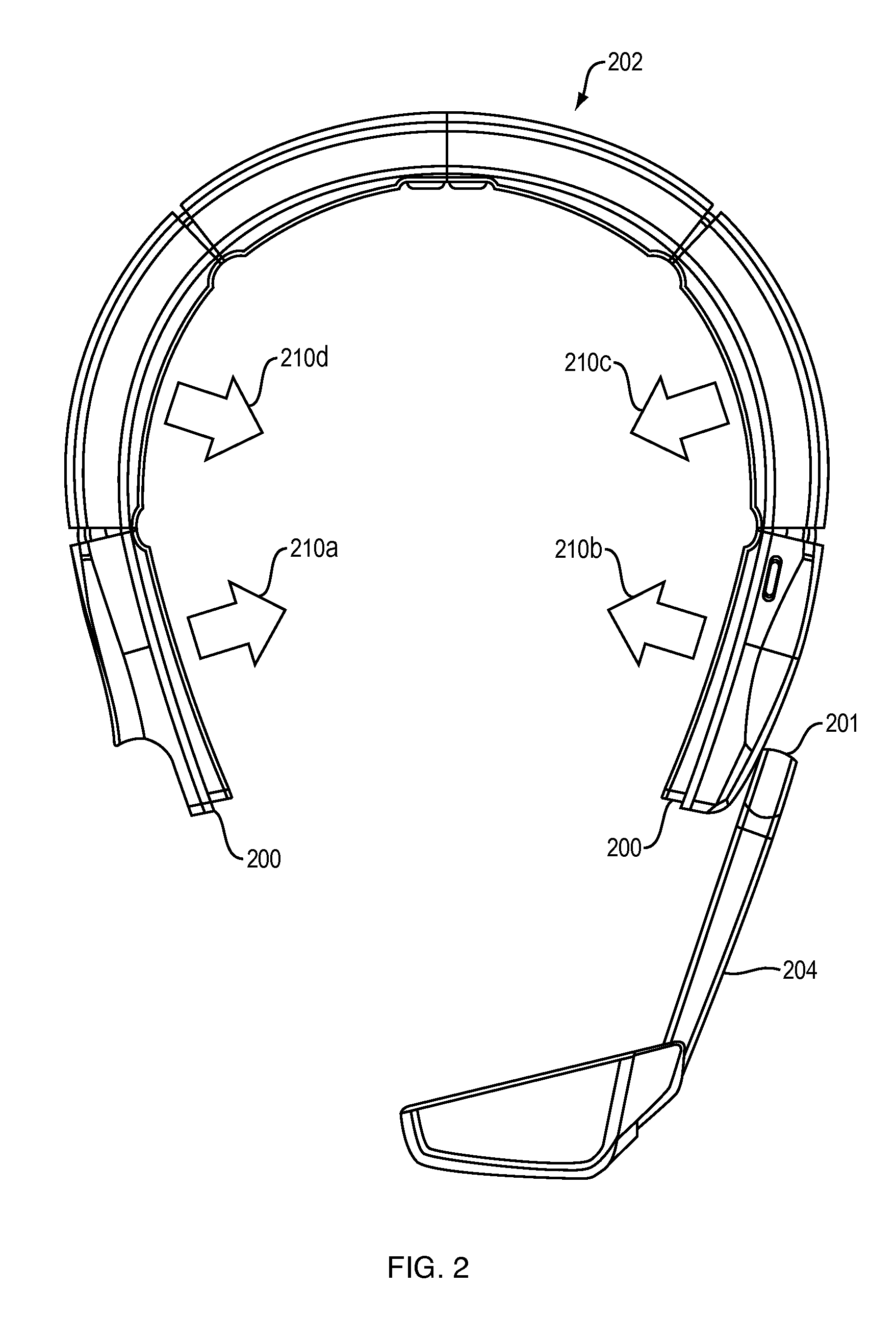 Spring-loaded supports for head set computer