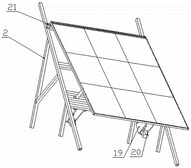 Solar photovoltaic panel adjustment device