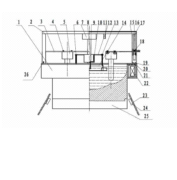 Continuous casting device and method for large-dimension aluminum alloy plate blank