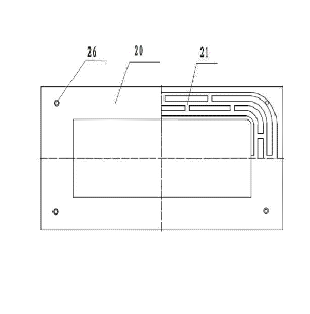 Continuous casting device and method for large-dimension aluminum alloy plate blank