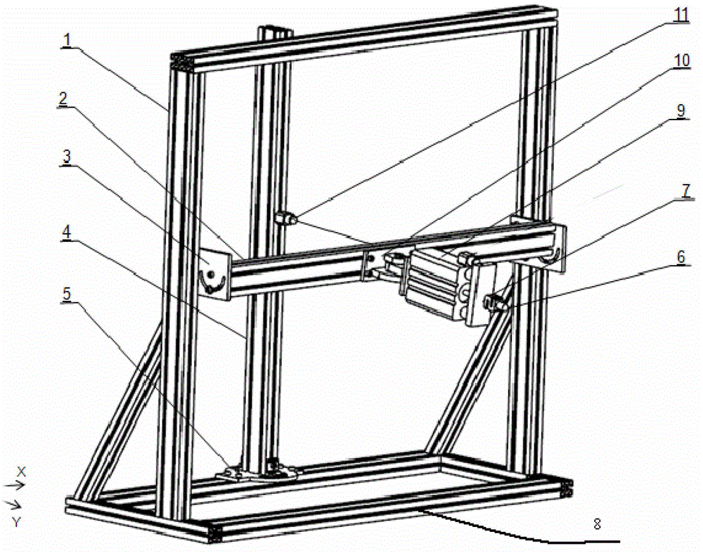 Rack for testing anti-sinking rigidity of side surface of vehicle body