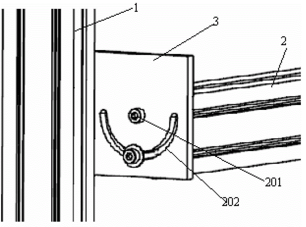 Rack for testing anti-sinking rigidity of side surface of vehicle body