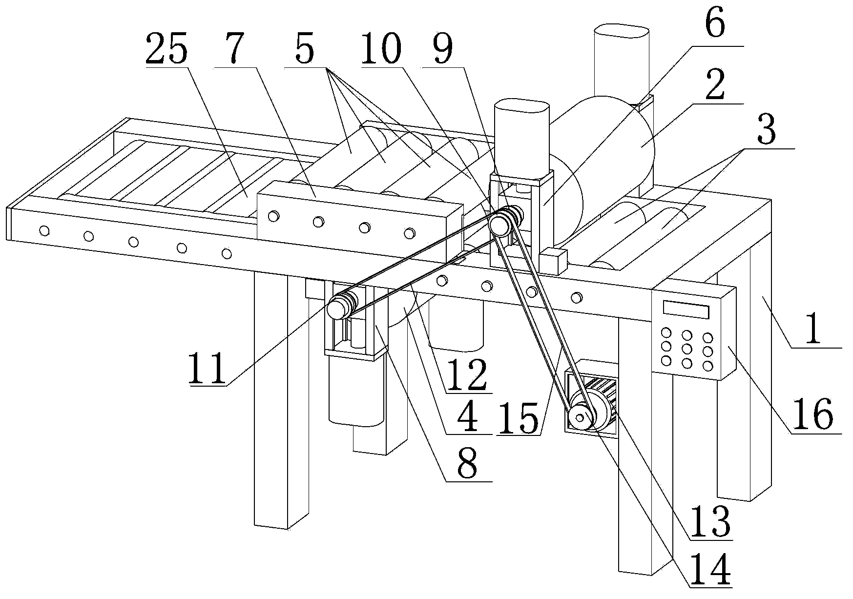 Wood floor embossing device