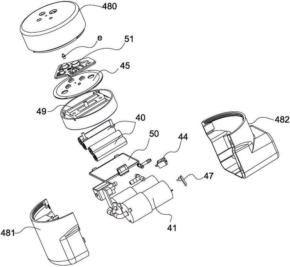 Auxiliary device for inflation product