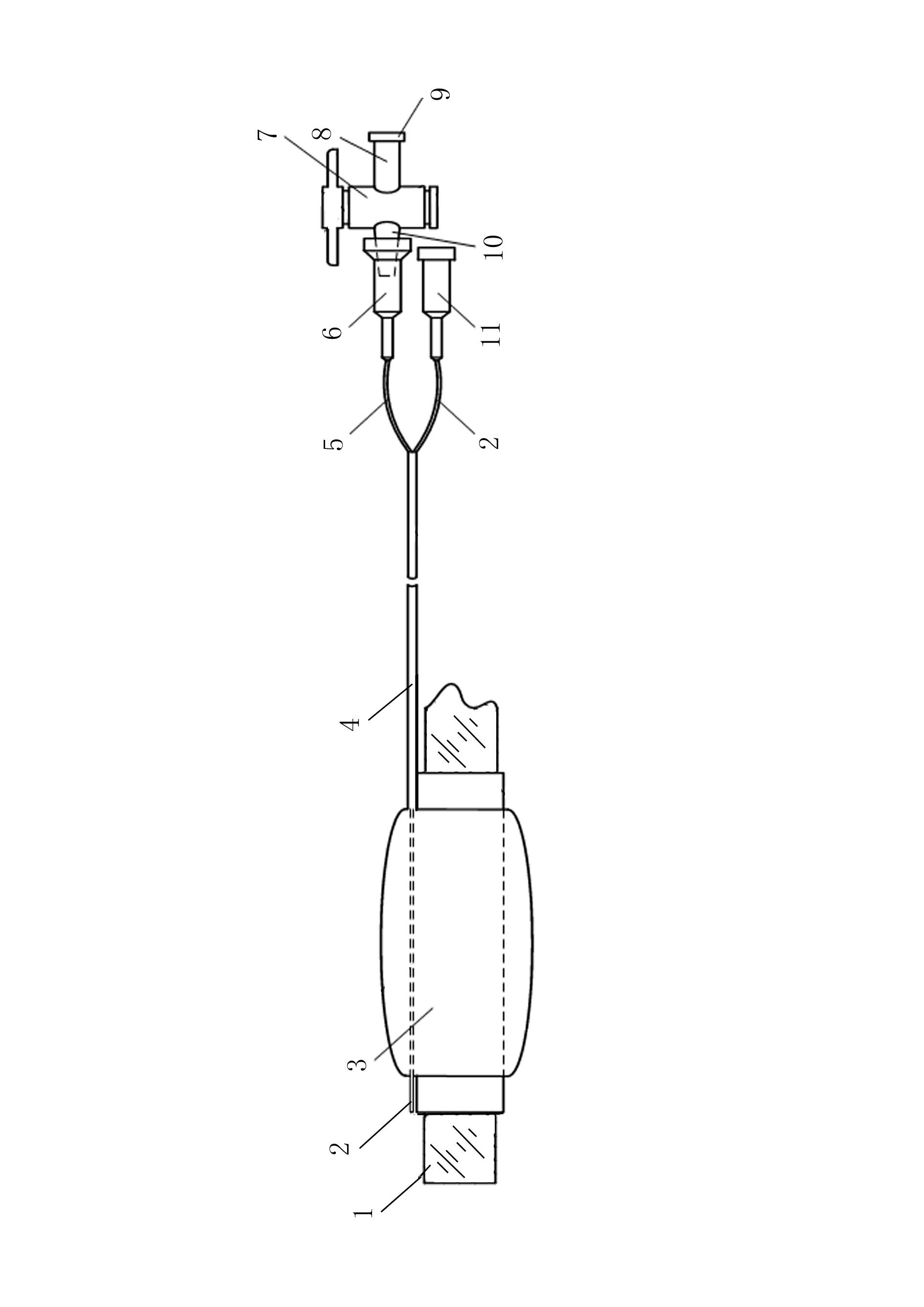 Endoscopic outer sleeve airbag with double hoses