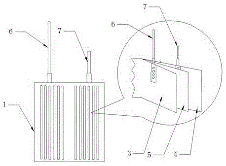 Square liquid-state aluminum electrolytic capacitor with flexible package and manufacturing process thereof