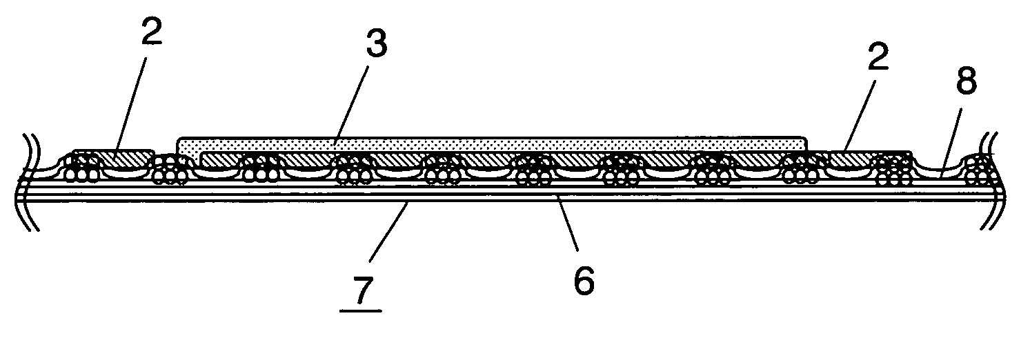 Flexible PTC heating element and method of manufacturing the heating element