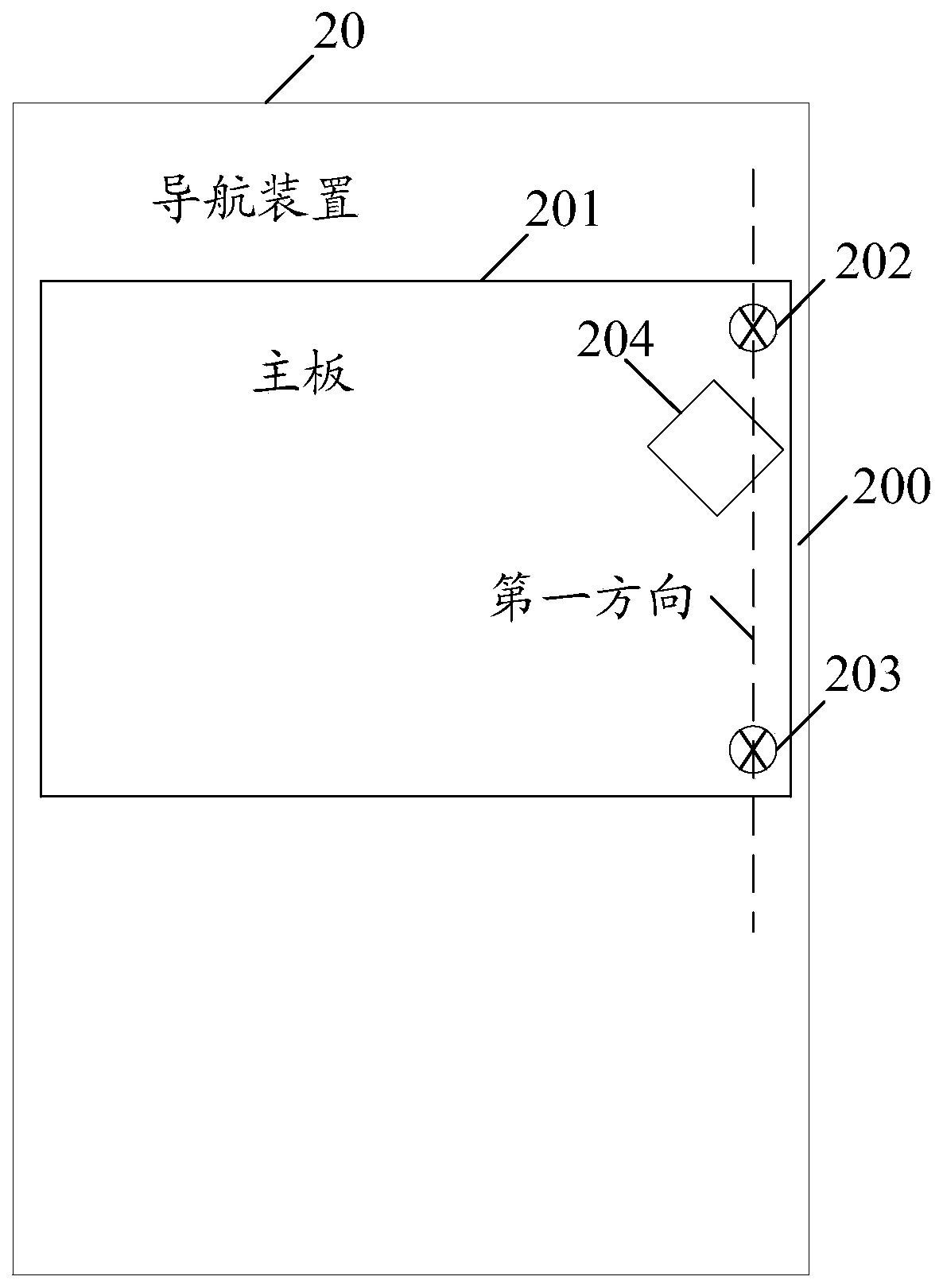 Navigation device and electronic equipment