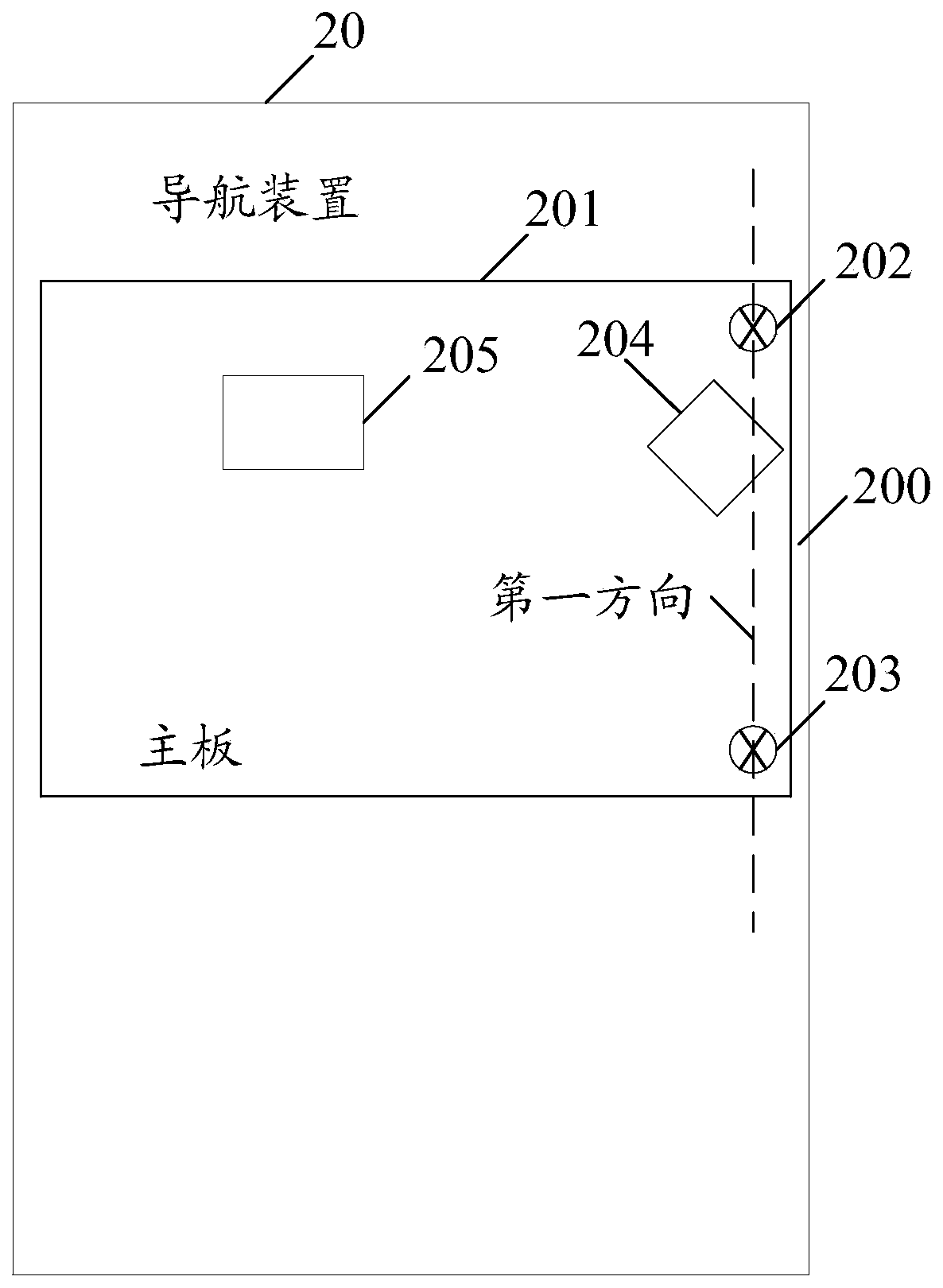 Navigation device and electronic equipment