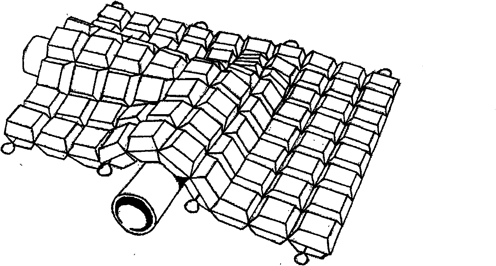 Sea floor corrosion-proof and silt-promoting system and its application