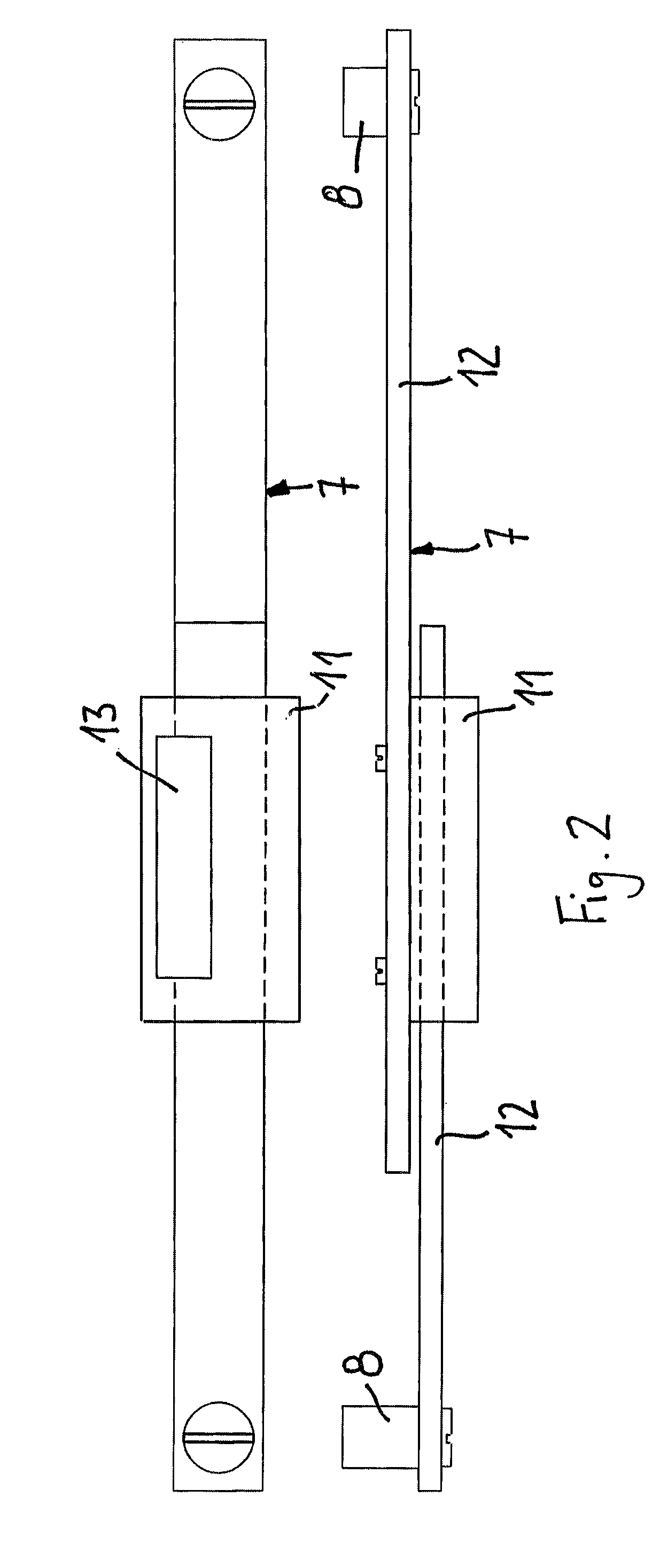 Device and method for checking the wear of roller chains