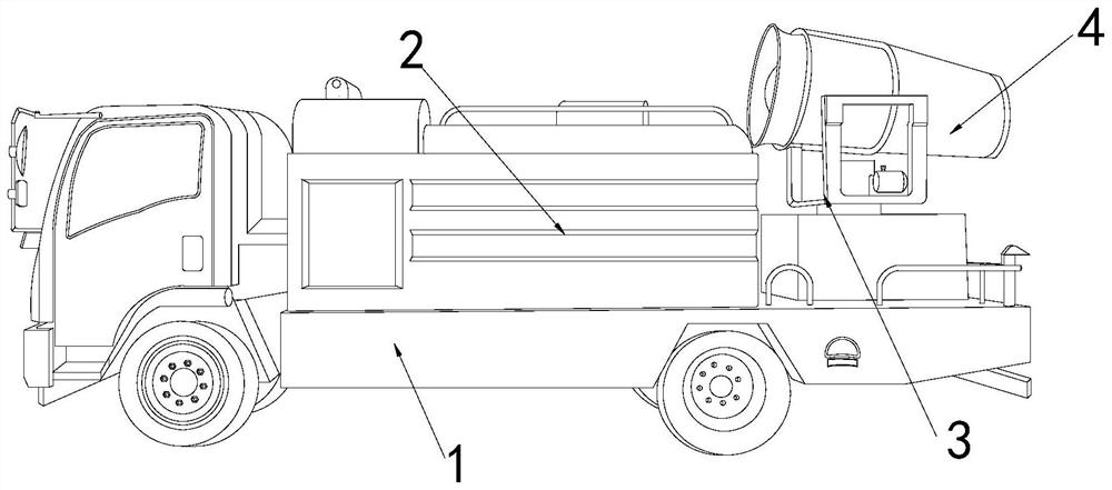 Dust removal vehicle for tunnel construction